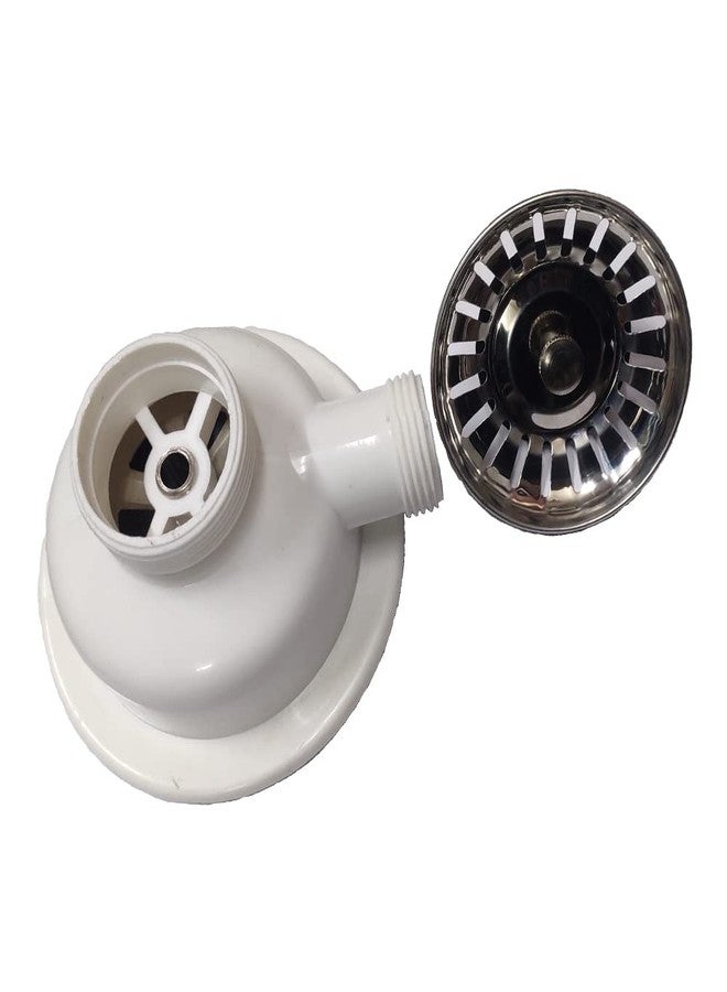 NEW WARE 4 Inch PVC Two Way Kitchen Sink Coupling | White Drain Outlet with Steel Jali Mesh | Durable Sink Drain Connector - Image 4